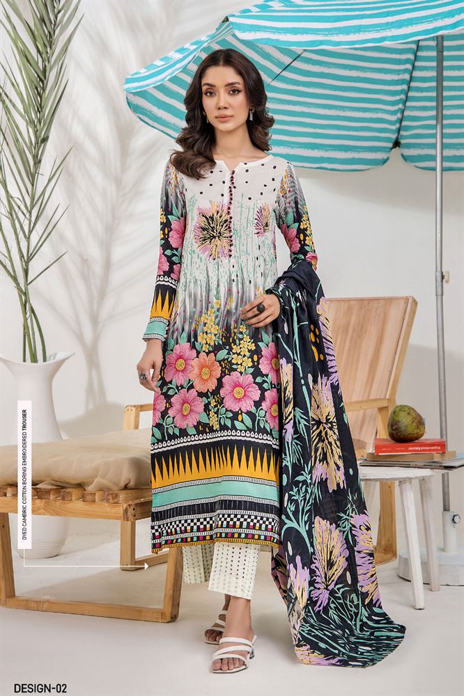 Amel Unstitched 3pc Collection - Unique Style